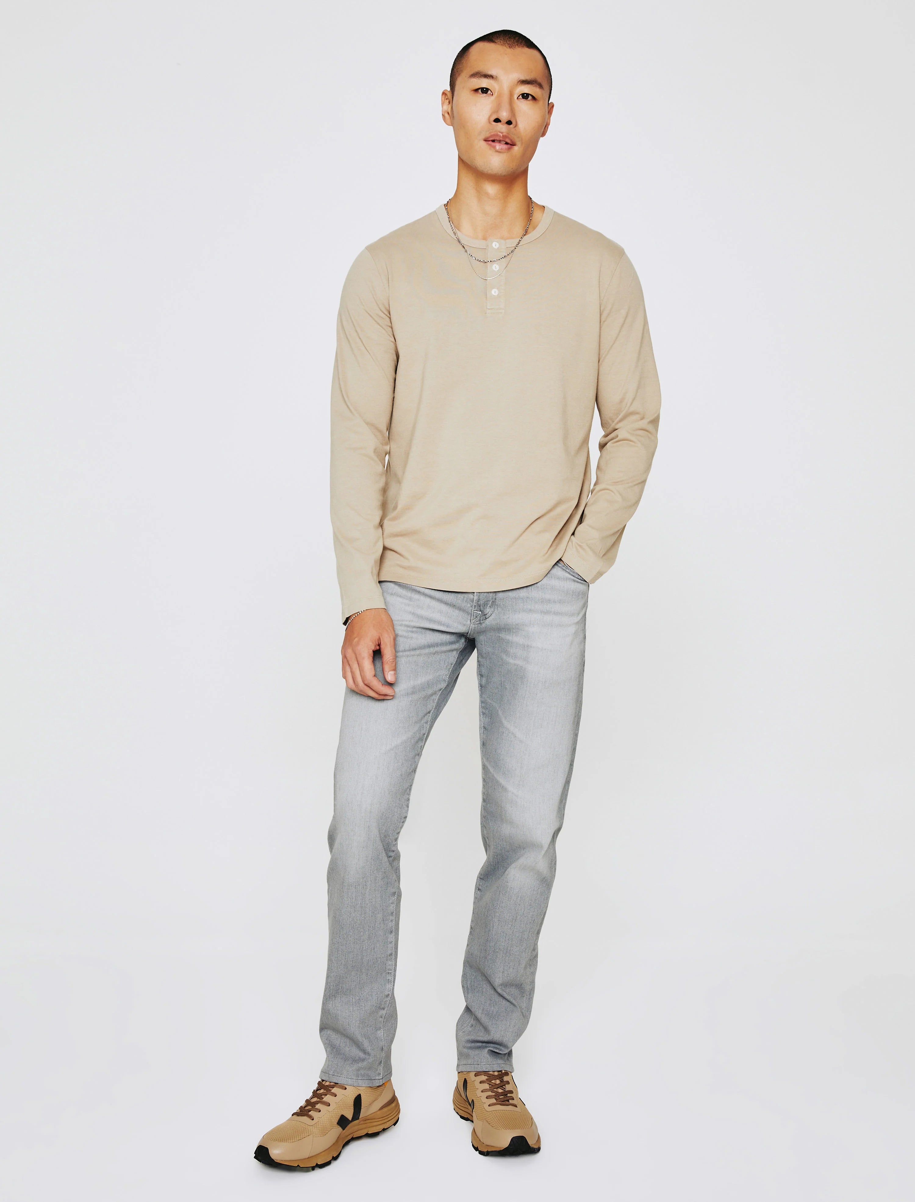 Light Grey Huerta Tellis Modern Slim Fit Denim AG Jeans