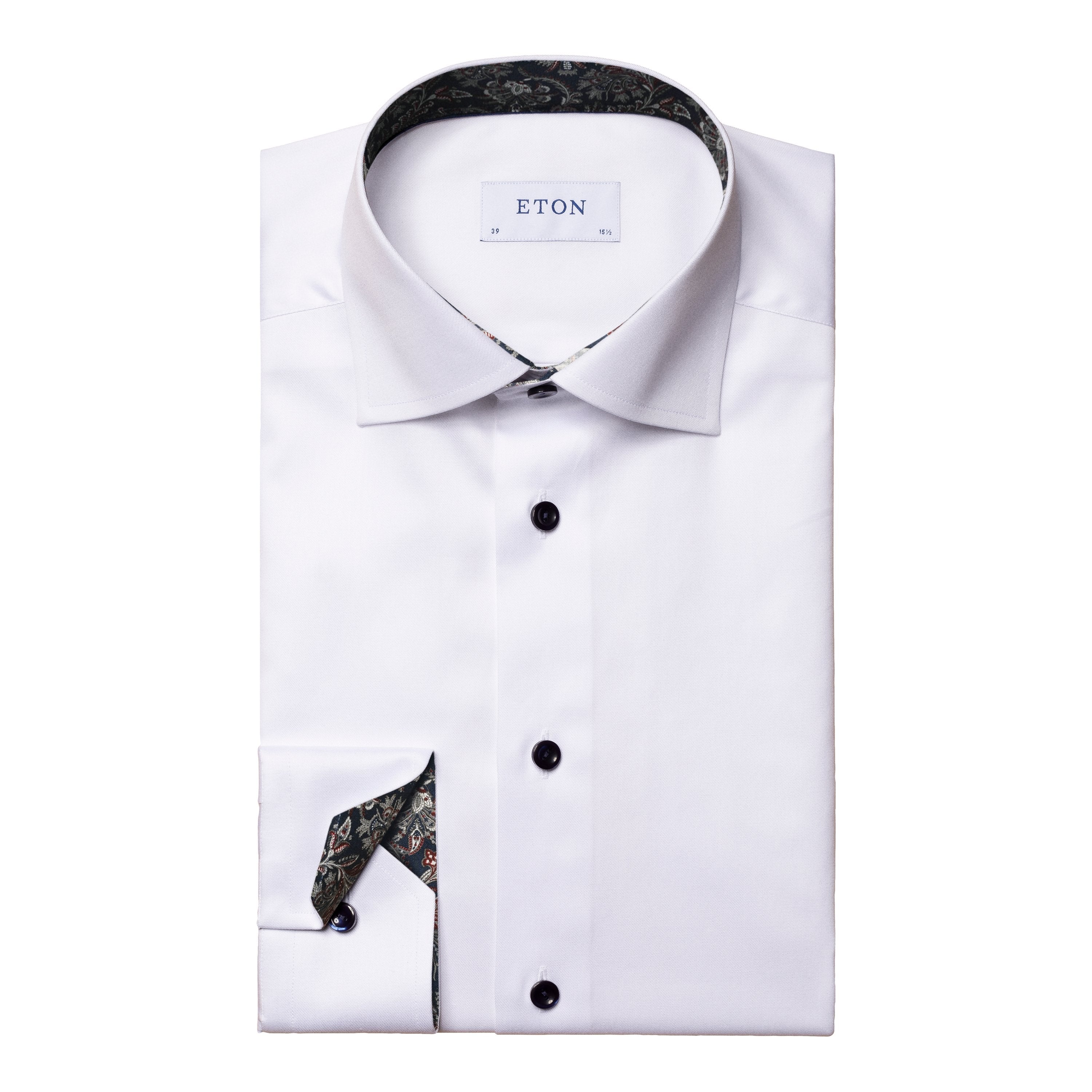 White Wrinkle Free Cotton Linen Shirt - Eton