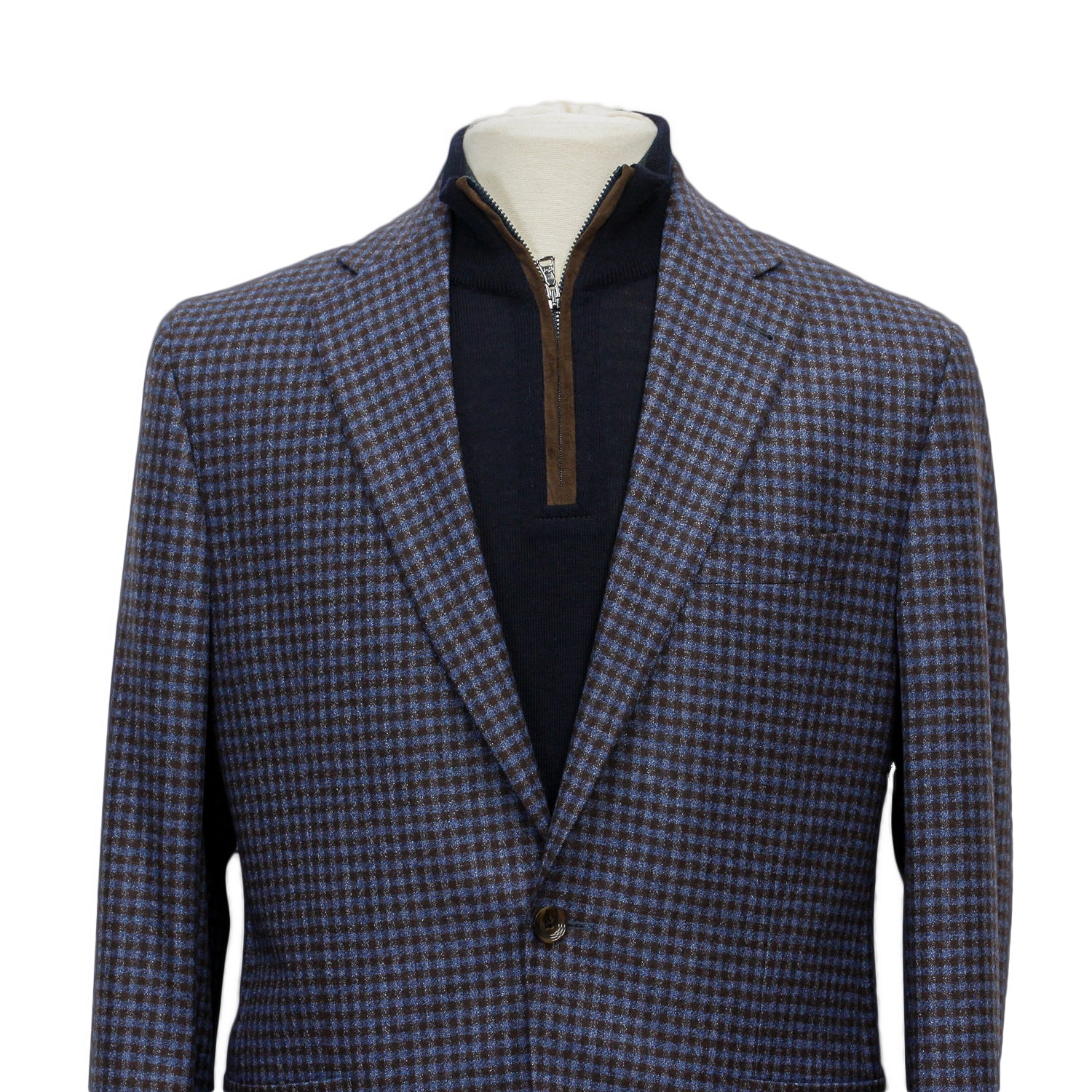 Navy check store sport coat