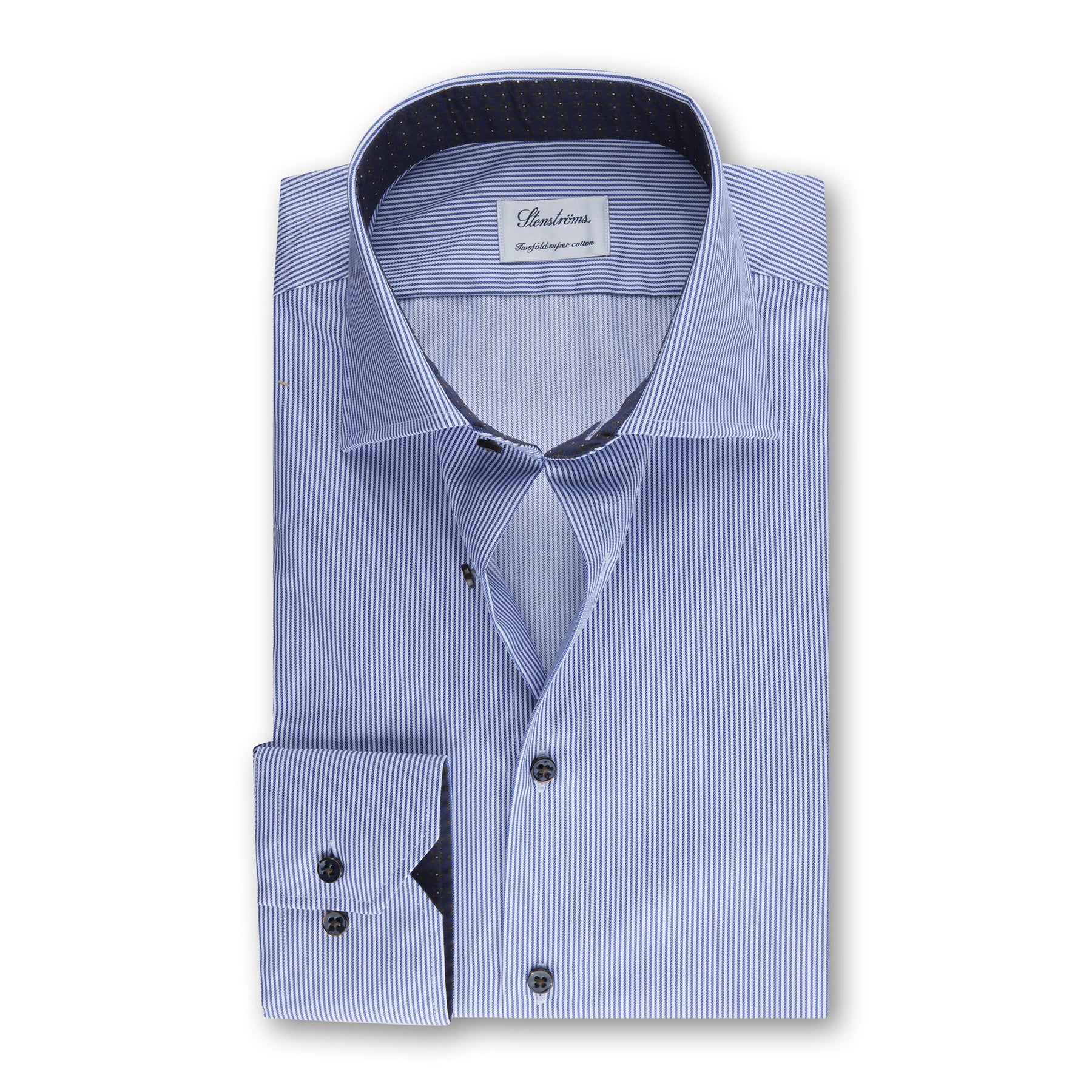 Light Blue Stripe twill Shirt Slimline - Stenströms – Boutique Jacques  International