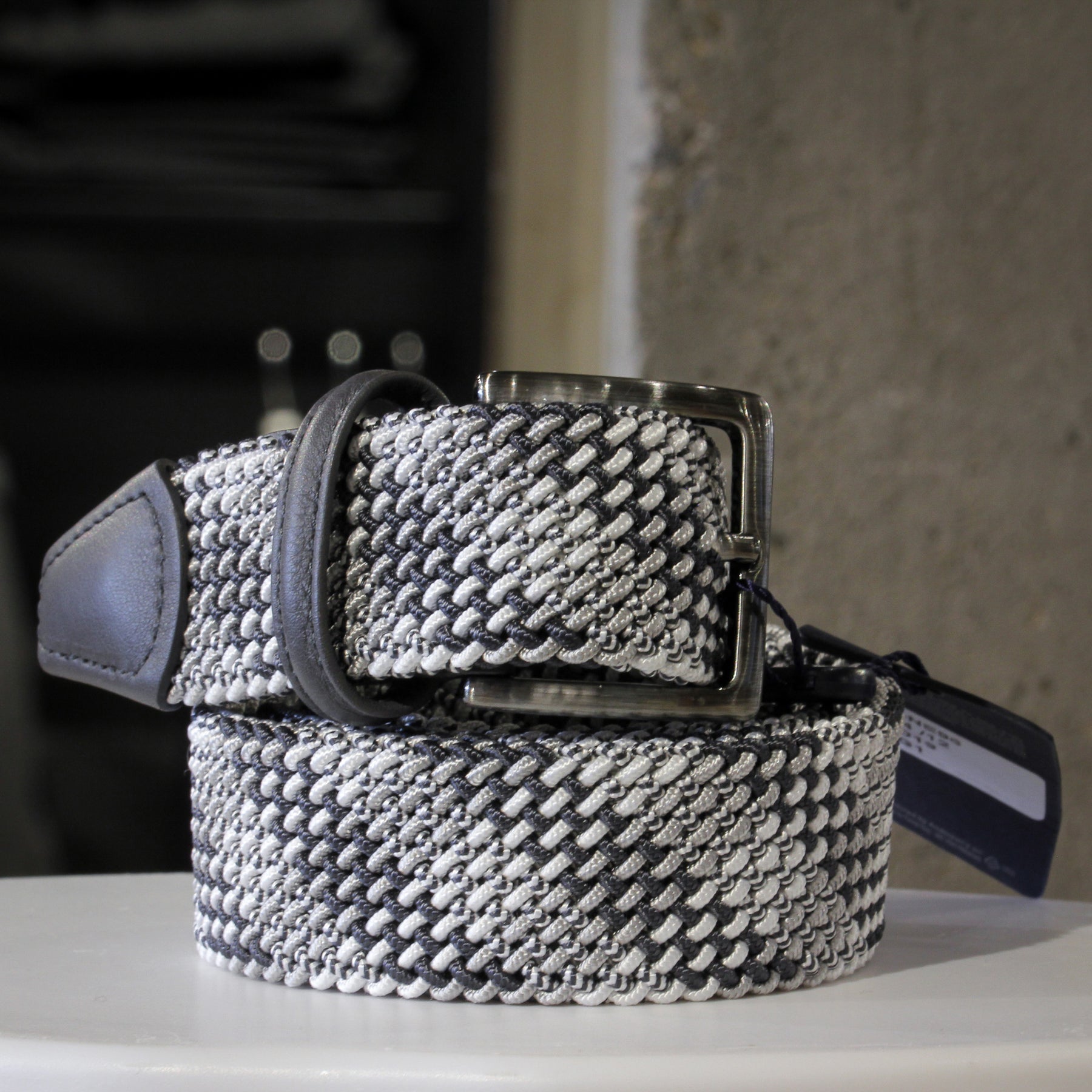 Gray Multicolour Woven Belt - Anderson's