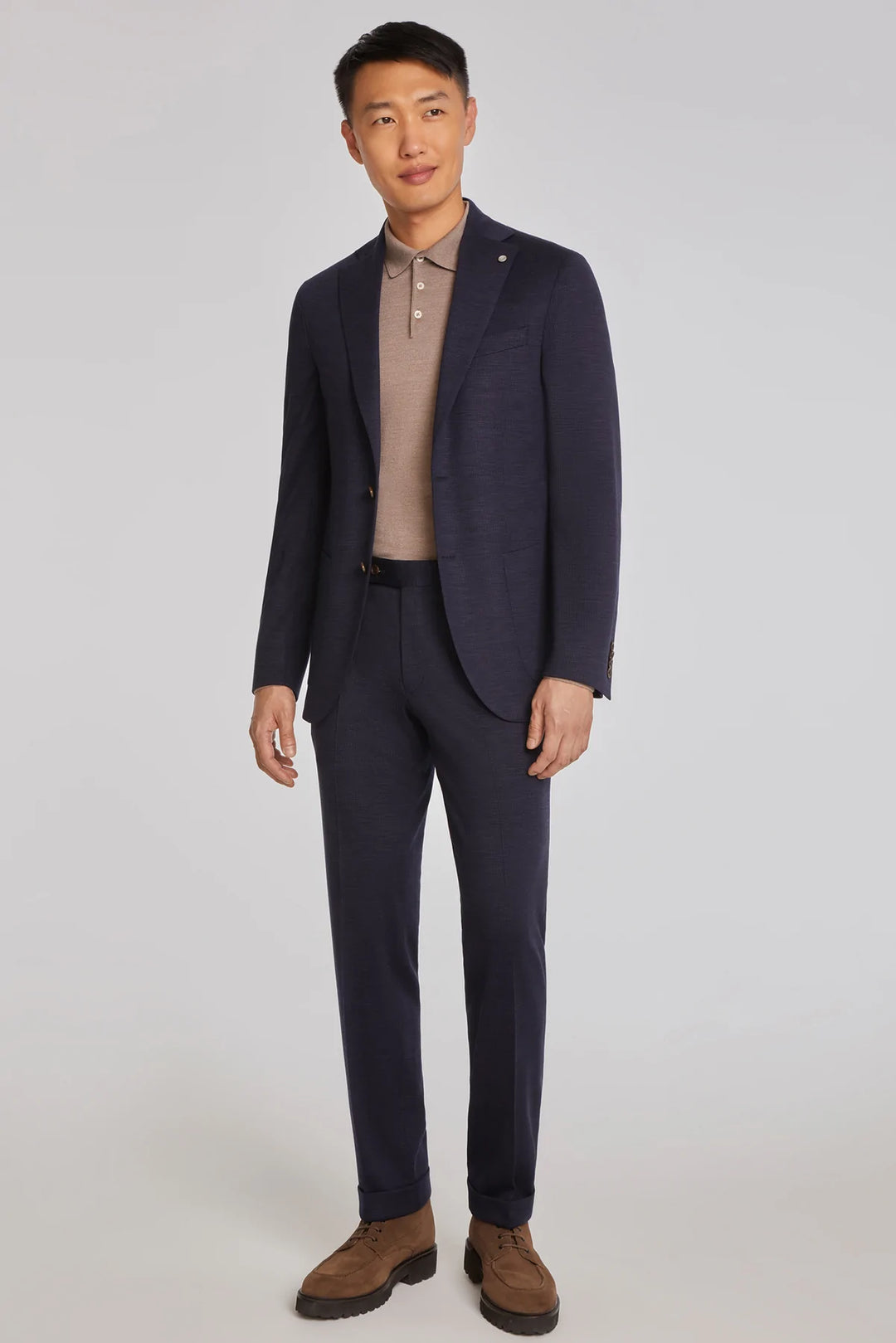 Navy Plaid Hartford Contemporary Fit Knit Wool Suit - Jack Victor –  Boutique Jacques International